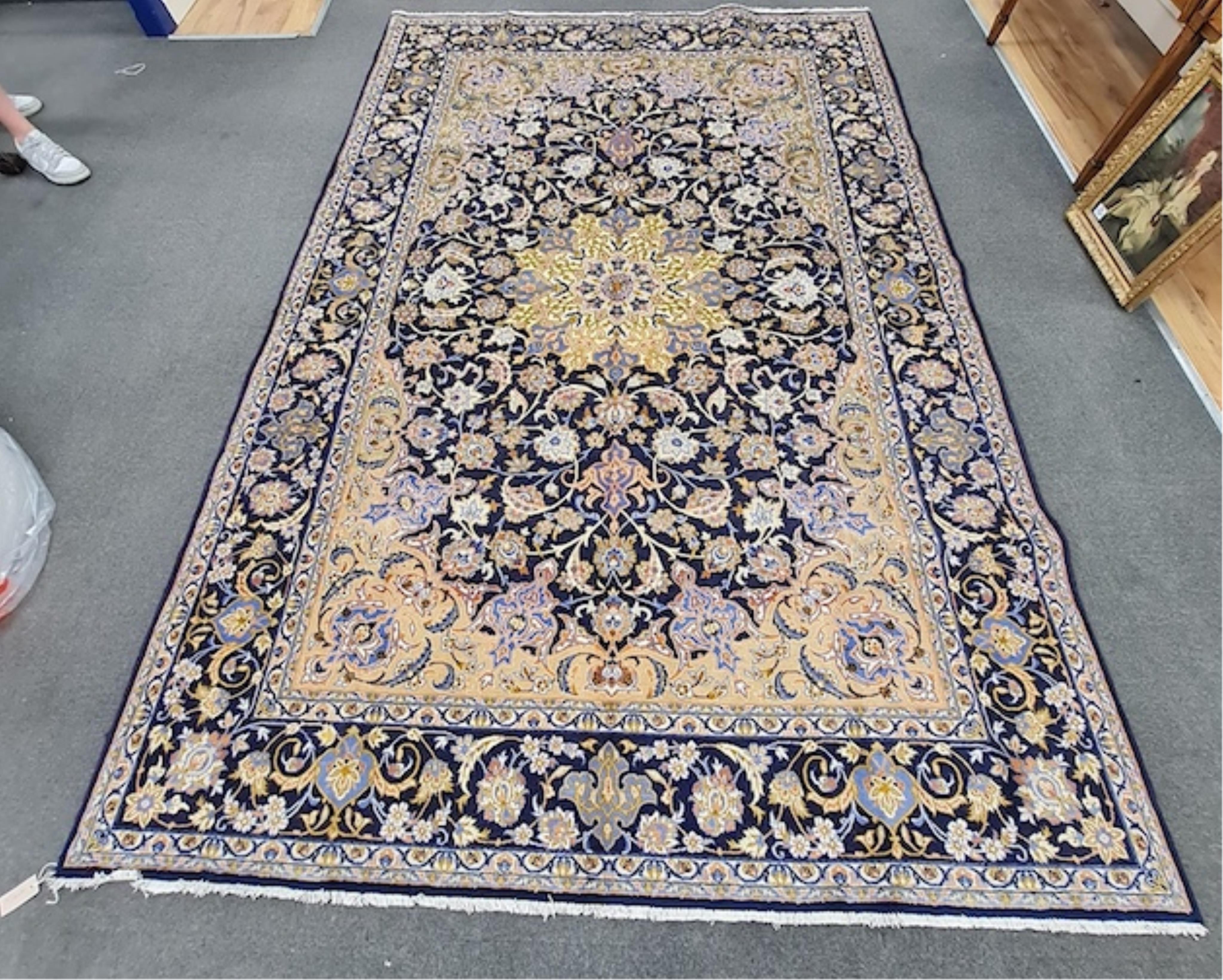 A Najafabad carpet, 330 x 214cm. Condition - good